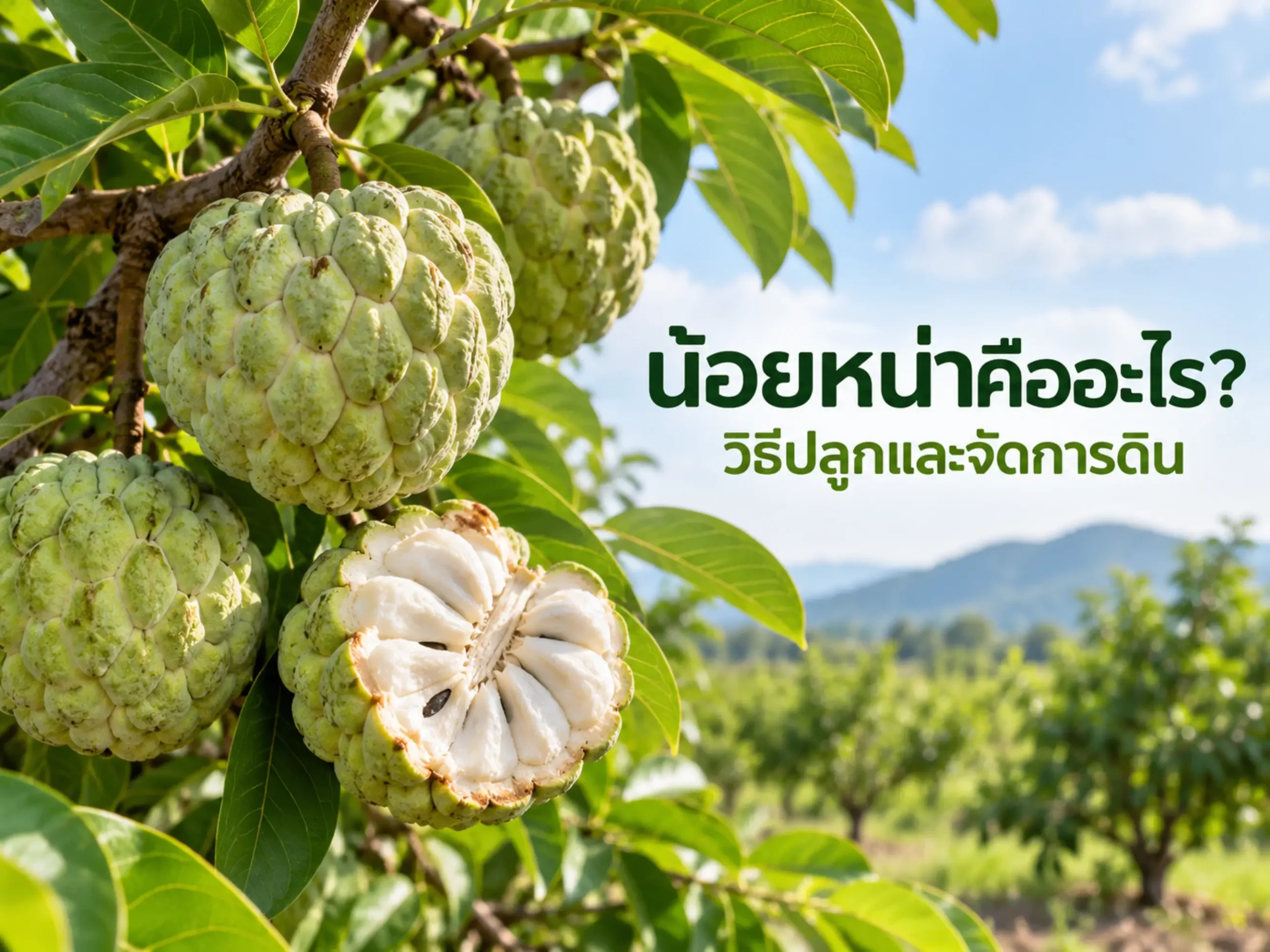 น้อยหน่าคืออะไร? วิธีปลูกและจัดการดินให้เหมาะกับการติดผล 1 10037 custard apple Horizontal