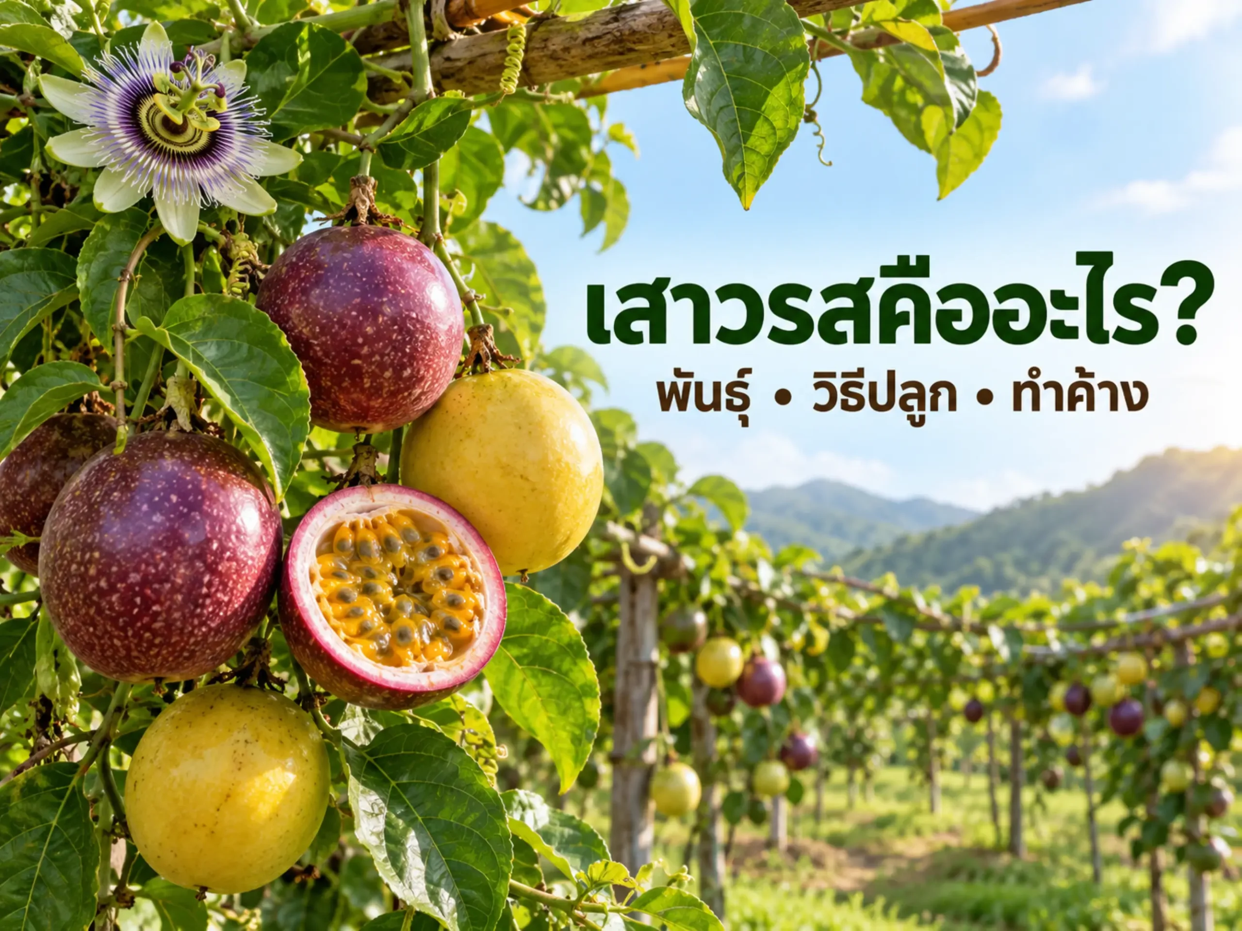 เสาวรสคืออะไร? พันธุ์ วิธีปลูก และการทำค้าง 1 10038 passion fruit Horizontal