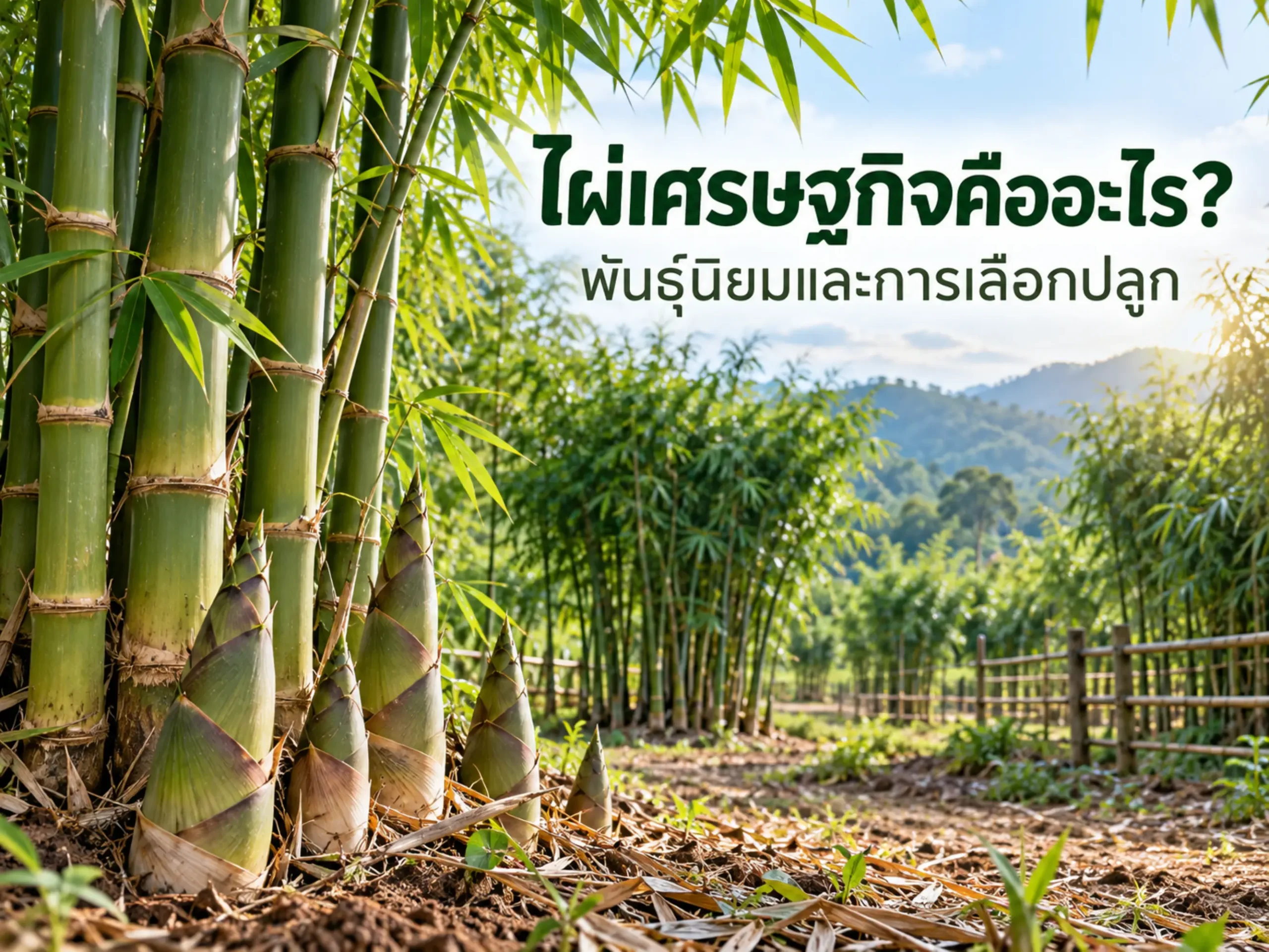 ไผ่เศรษฐกิจคืออะไร? พันธุ์ที่นิยมและแนวทางเลือกปลูก 1 10058 economic bamboo Horizontal