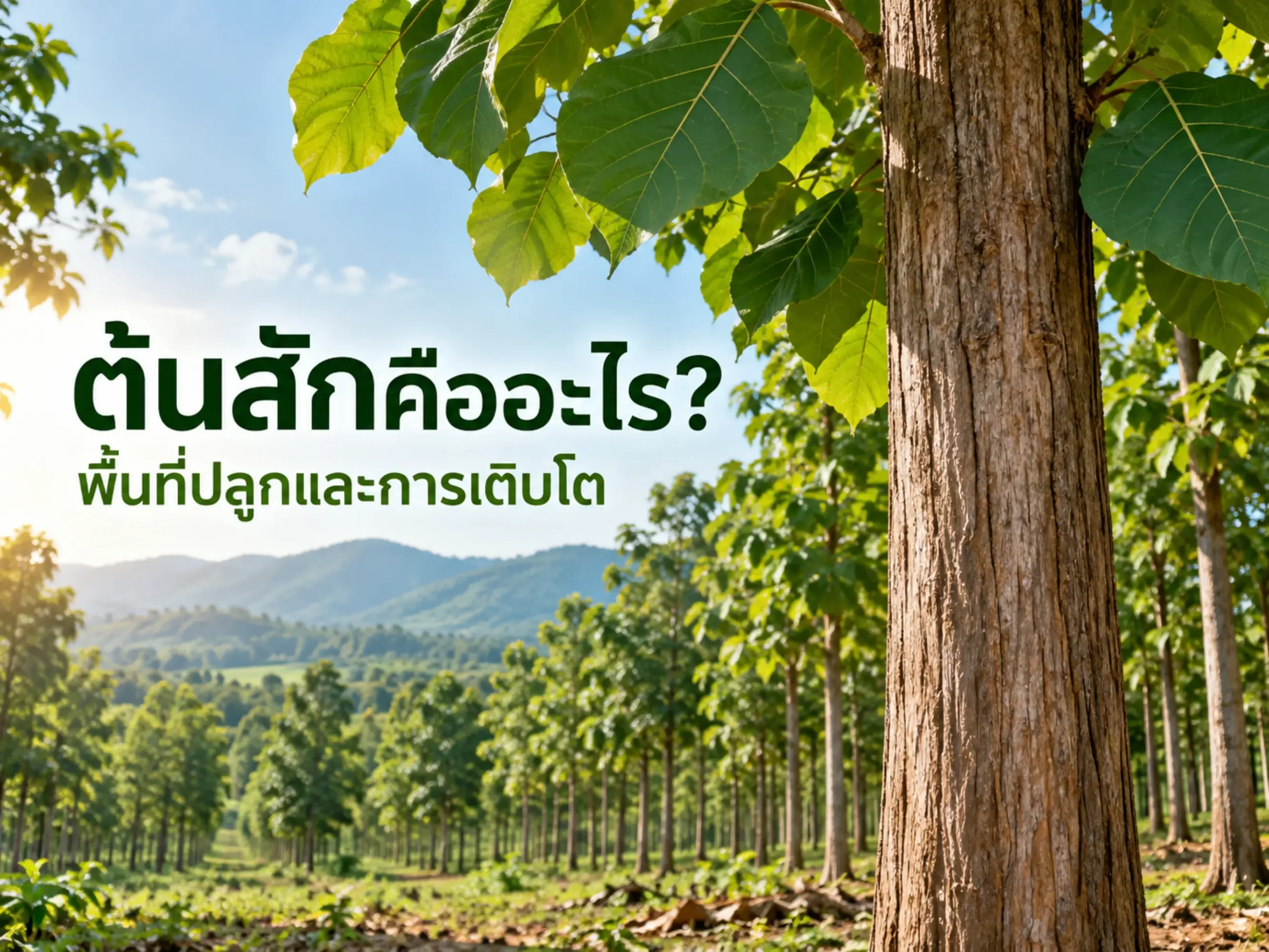 ต้นสักคืออะไร? ลักษณะ พื้นที่เหมาะปลูก และระยะเวลาการเติบโตก่อนตัดสินใจลงทุน 1 10062 teak tree Horizontal