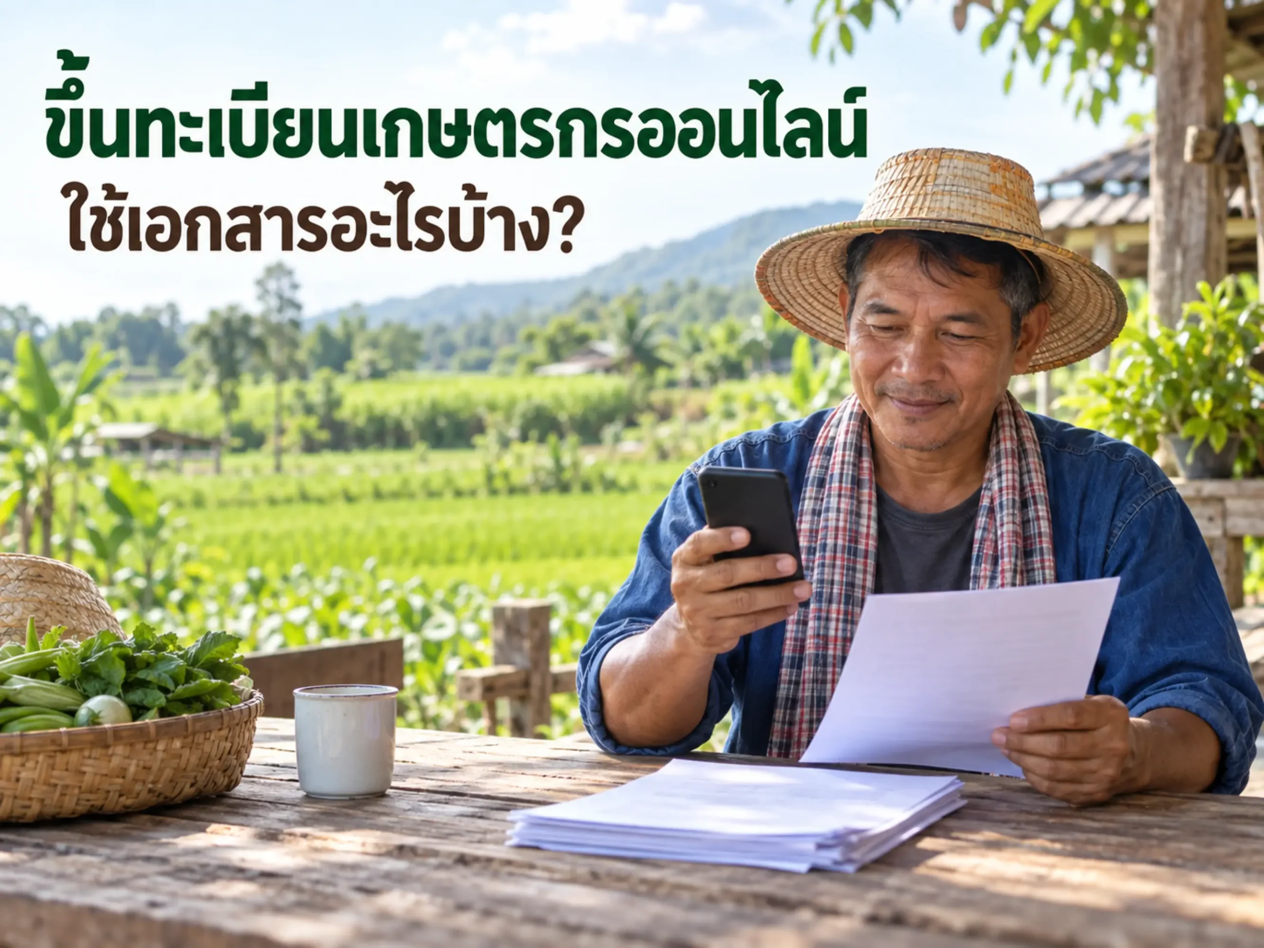 ทะเบียนเกษตรกรออนไลน์ ขึ้นทะเบียนอย่างไร? ใช้เอกสารอะไร? และตรวจสอบสถานะที่ไหน? 1 3208 farmer registration online Horizontal