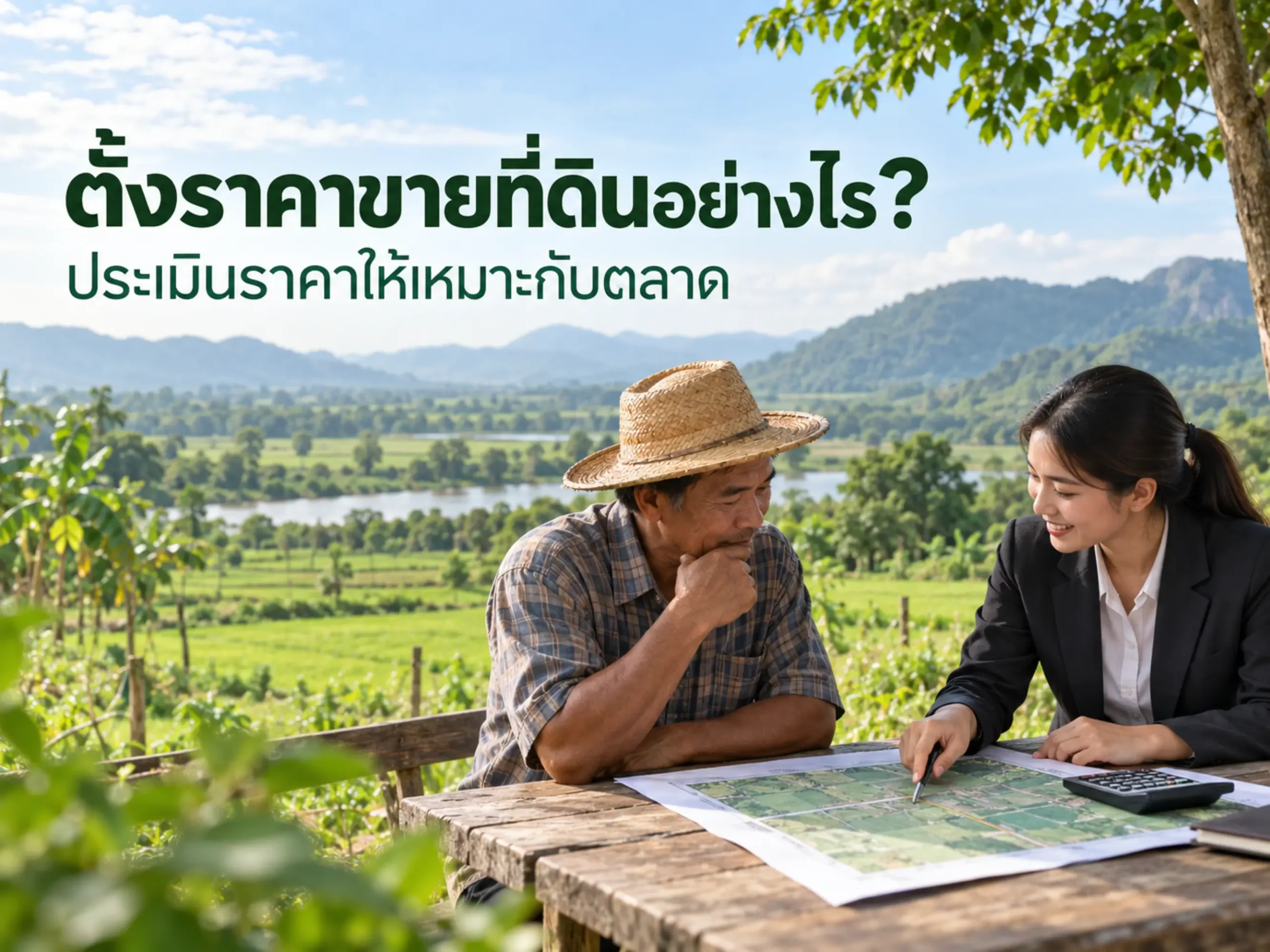 วิธีประเมินและตั้งราคาขายที่ดินให้เหมาะกับตลาด พร้อมสูตรคำนวณ 1 4619 set land price correctly thailand Horizontal