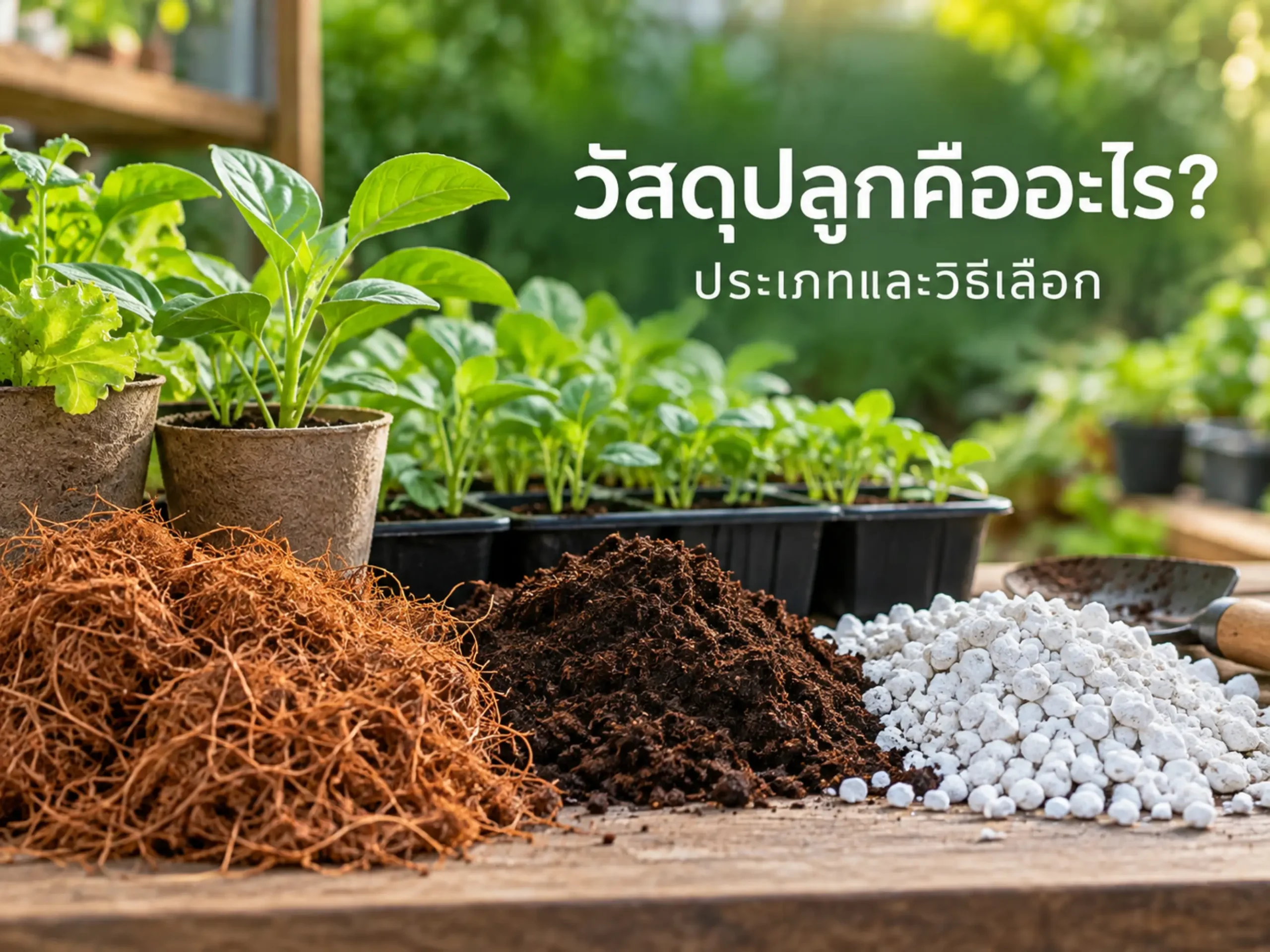 วัสดุปลูกคืออะไร? รู้จักประเภท ประโยชน์ และวิธีเลือกวัสดุปลูกให้เหมาะกับพืช 1 529 planting material Horizontal