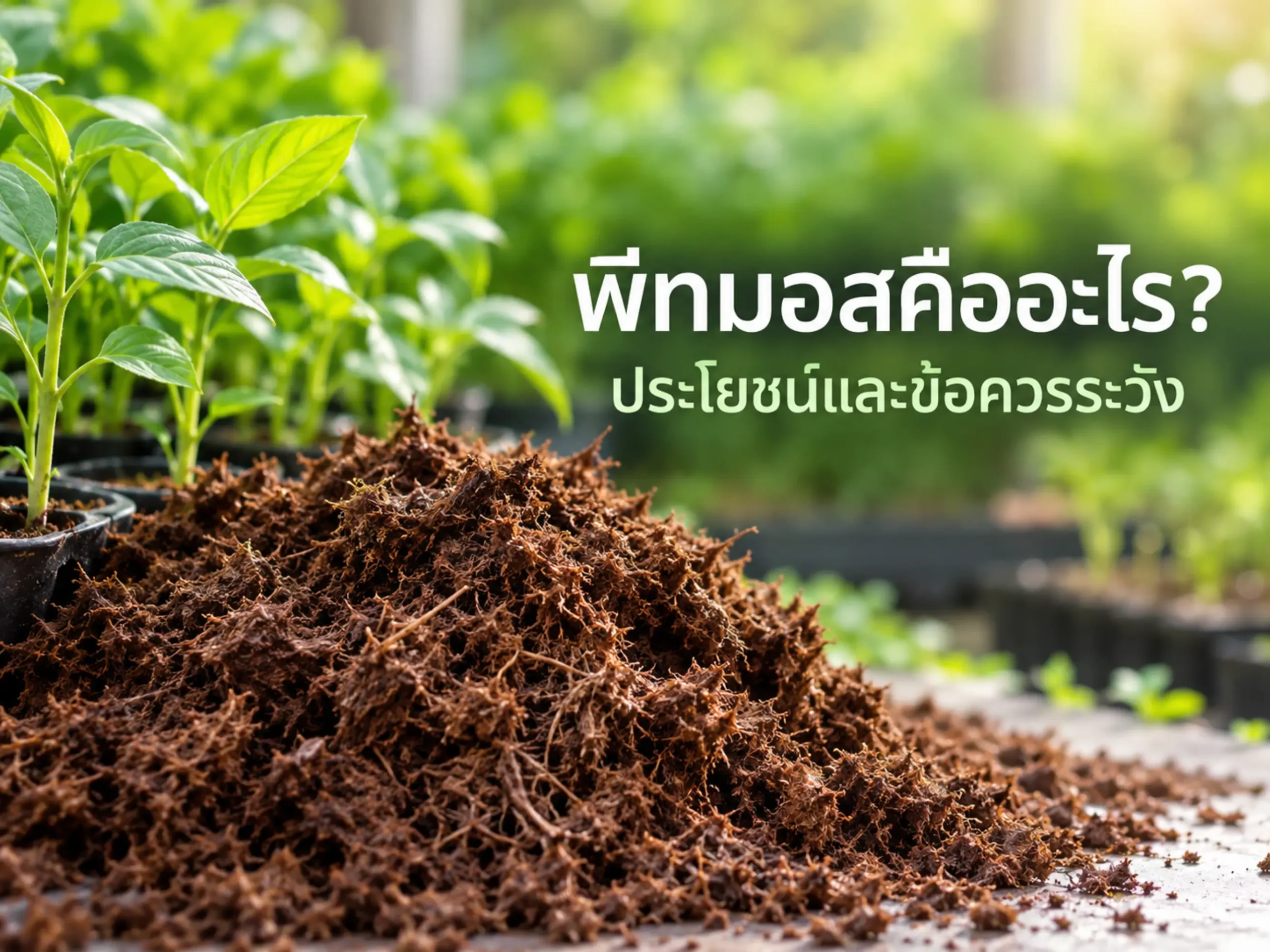 พีทมอสคืออะไร? ประโยชน์ วิธีใช้ และข้อควรระวังในการปลูกพืช 1 876 peat moss Horizontal