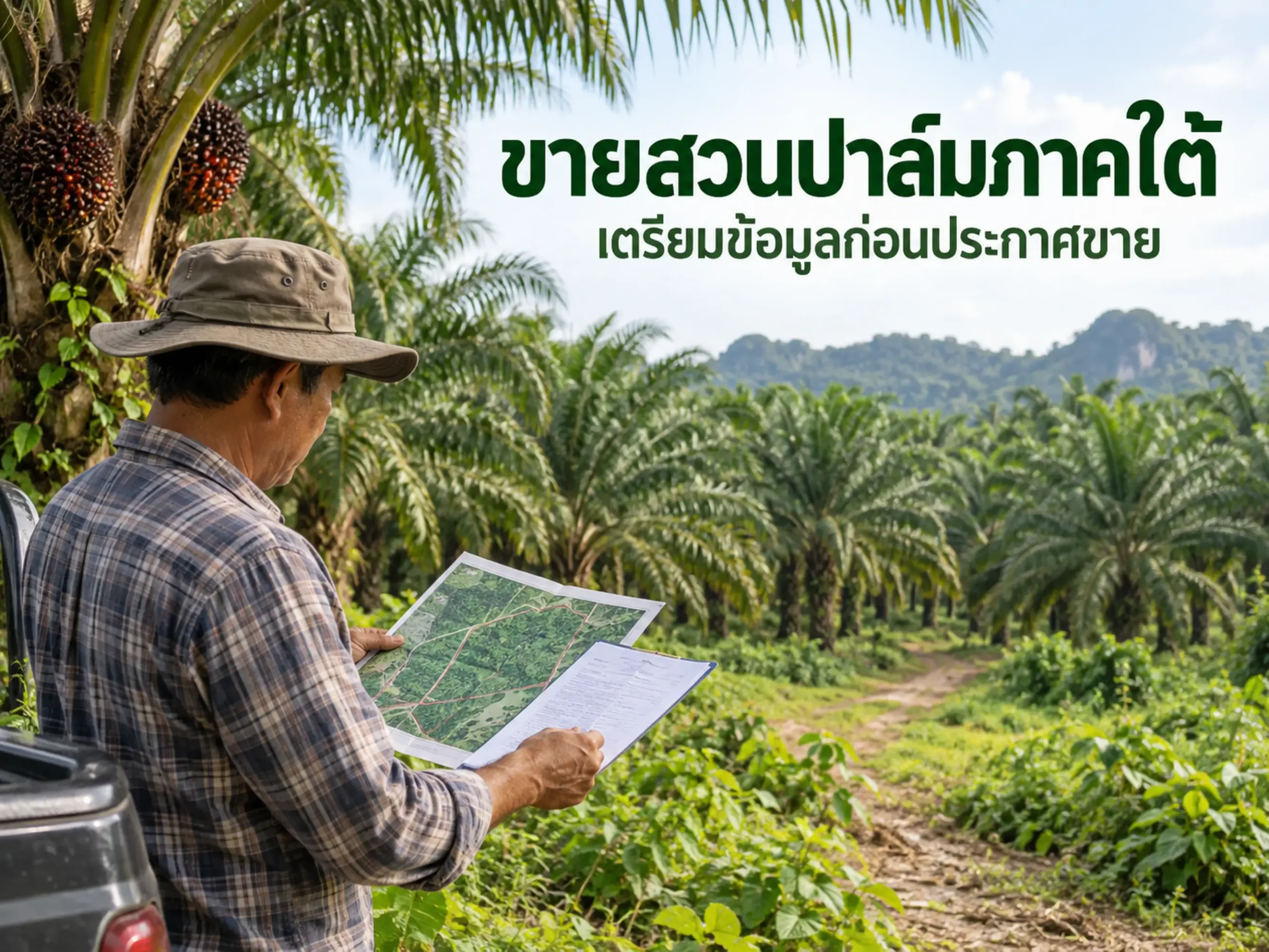 ขายสวนปาล์มภาคใต้ ต้องเตรียมข้อมูลอะไรบ้างก่อนประกาศขาย? 1 9006 sell oil palm plantation southern thailand Horizontal