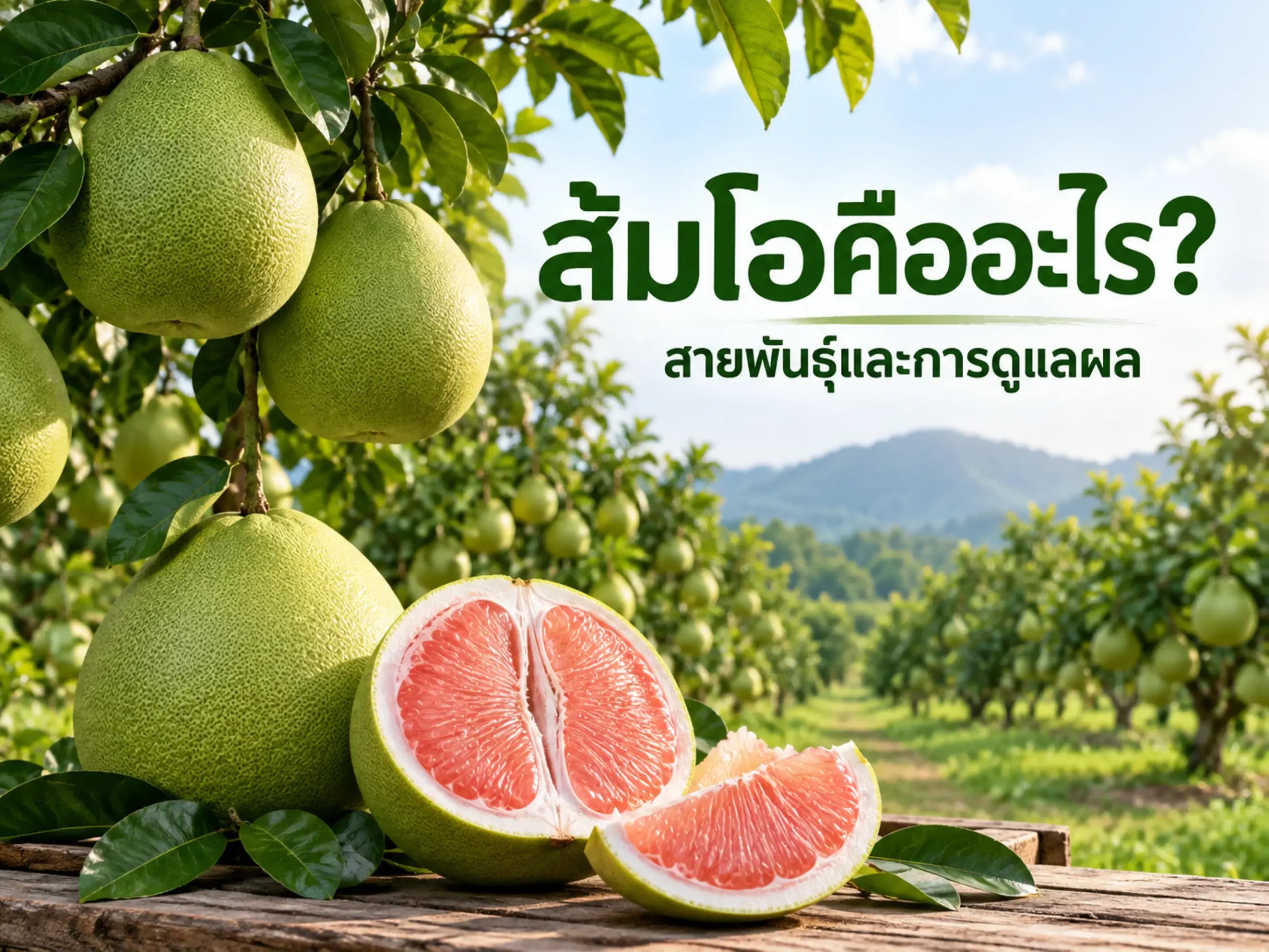 ส้มโอคืออะไร? สายพันธุ์ วิธีปลูก และการดูแลให้ผลมีคุณภาพ 1 9715 pomelo Horizontal
