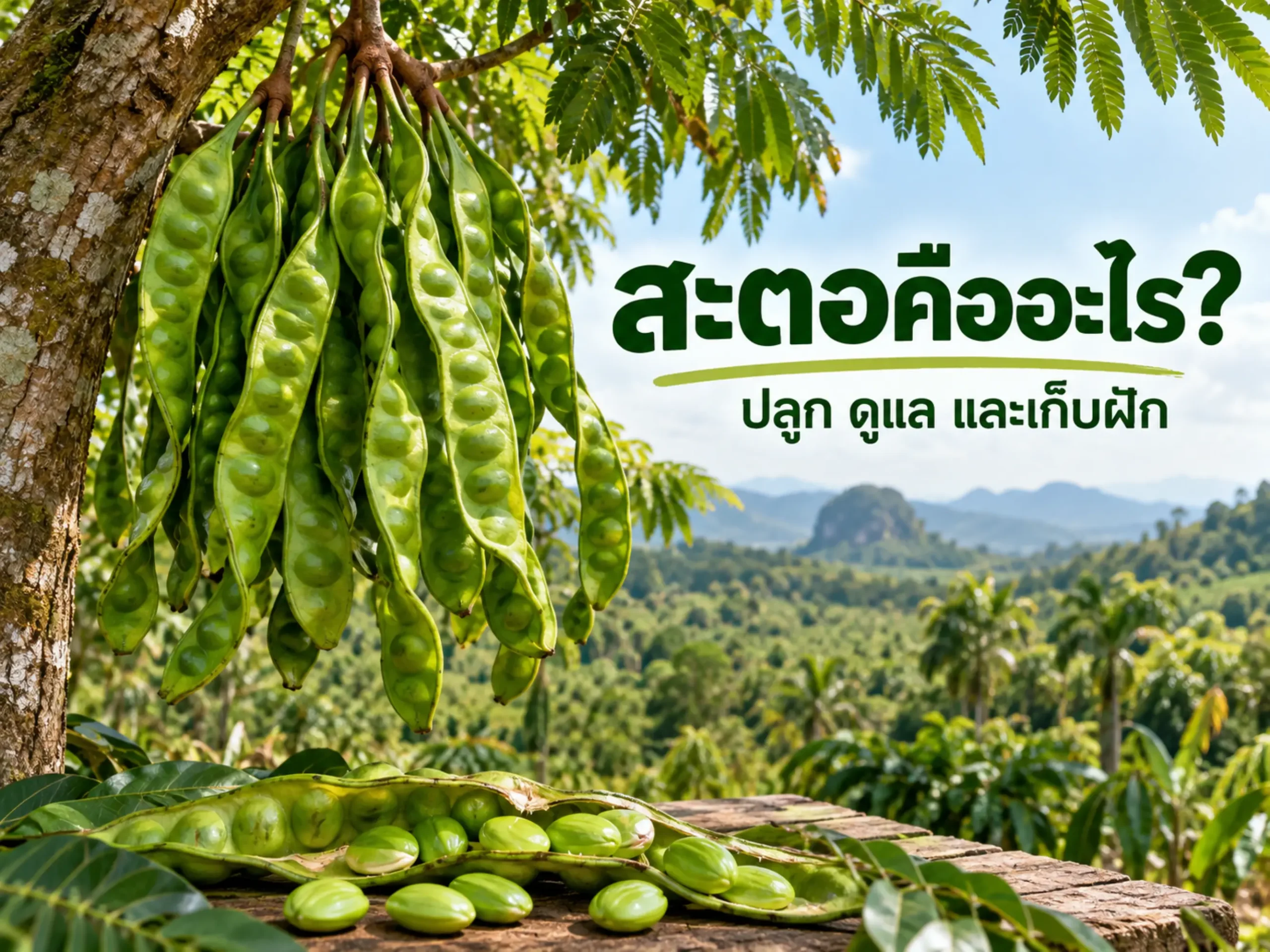 สะตอคืออะไร? วิธีปลูก การดูแล และการเก็บเกี่ยวให้ได้ฝักคุณภาพ 1 9718 stink bean Horizontal